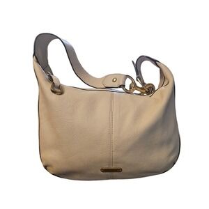 Coach Hobo Bag Cream Pebbled Leather Gold Hardware Shoulder Bag 1941 Logo